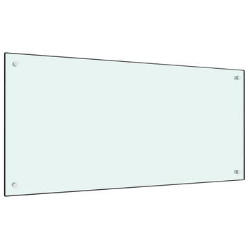 vidaXL Spatscherm keuken 100x50 cm gehard glas melkwit, Verzenden, Nieuw