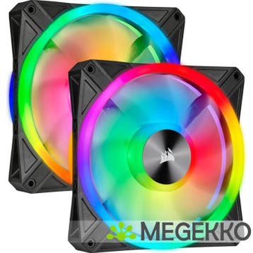 Corsair iCUE QL140 RGB PWM Dual Fan Kit with Lighting Node, Computers en Software, Computerkoelers, Verzenden, Nieuw