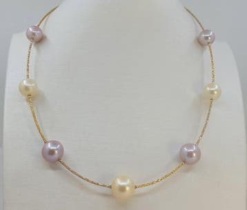 Halsketting - 18 karaat Geel goud, Roségoud, 10,5×13 mm, Nieuw