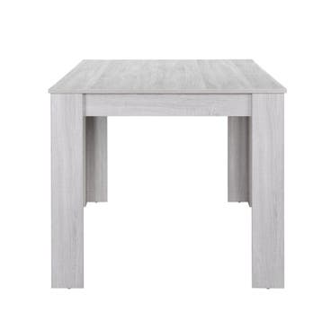 [en.casa] Eettafel Nora 140x90x77 cm eikenkleurig wit, Verzenden, Nieuw