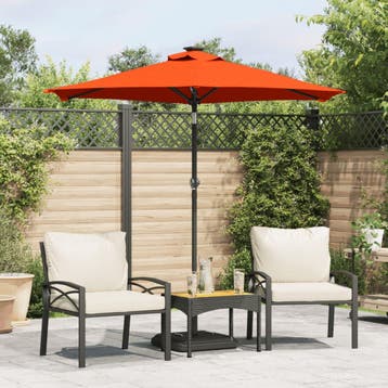 vidaXL Parasol met stalen paal 225x225x212 cm, Verzenden, Nieuw, 2 tot 3 meter