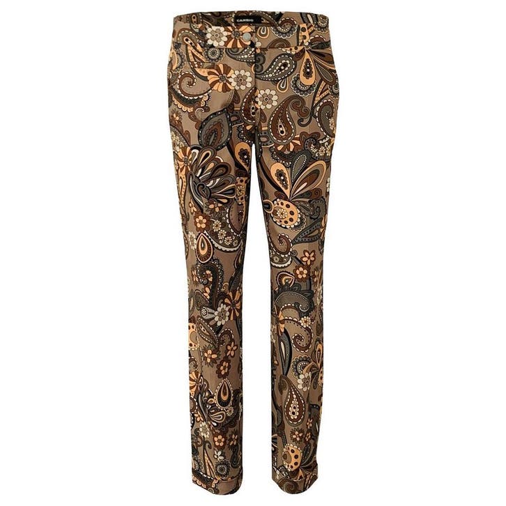 Cambio • pantalon Stella met bloemen • 36, Kleding | Dames, Broeken en Pantalons, Bruin, Nieuw, Maat 36 (S), Verzenden