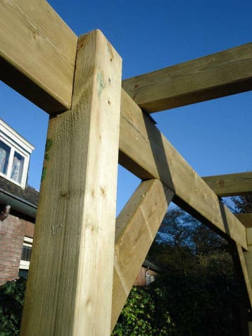 carport 3x5 300x500cm veranda overkapping classic, Nieuw, 250 cm of meer, Palen
