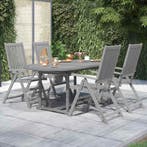 vidaXL 5-delige Tuinset massief acaciahout, Tuin en Terras, 4 zitplaatsen, Nieuw, Tuinset, Verzenden