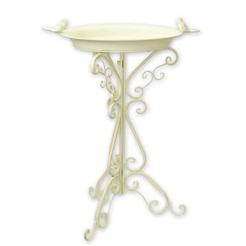 AN IRON BIRD BATH, OLD WHITE (Beeldjes - Decoratie), Verzenden, Nieuw