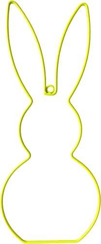 Metalen Frame Haas staand oor hanger Lime Groen 40 cm, Hobby en Vrije tijd, Knutselen, Ophalen of Verzenden, Nieuw