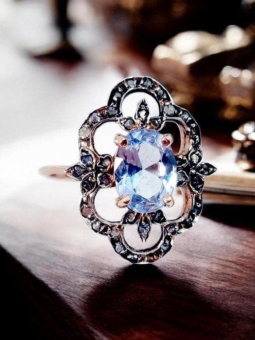 Zonder minimumprijs - Ring - 9 kt. Zilver, Roségoud, Sieraden, Tassen en Uiterlijk, Ringen