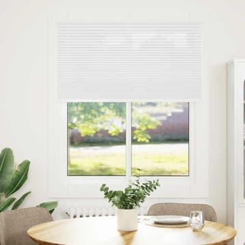 vidaXL Plissé rolgordijn 105x150 cm stofbreedte 104,4cm, Verzenden, Nieuw, Wit