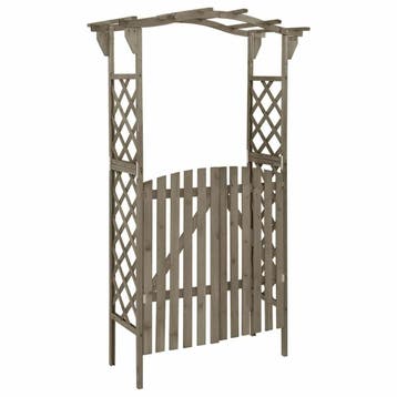 vidaXL Pergola met poort 116x40x204 cm massief vurenhout, Verzenden, Nieuw