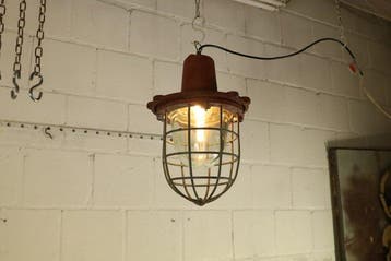 Plafondlamp - Zeldzame vintage industriële Bunker