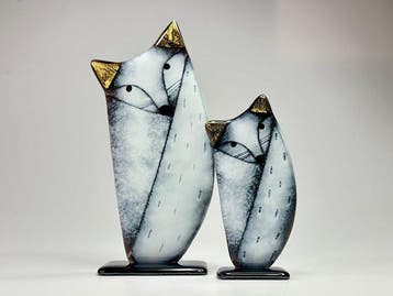 Studio Habrat - Beeldje - Fox (2) - fusie, Antiek en Kunst, Antiek | Glas en Kristal
