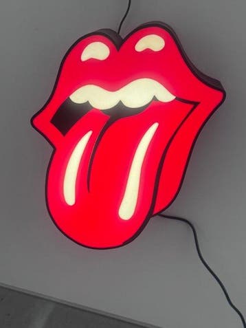 Rolling Stones – Verlichte sign – 27 × 21 cm – met