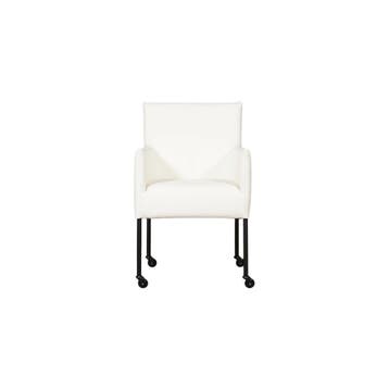 Leren eetkamerstoel Desire - Toledo Purewhite (wit) - Poten, Bohemian, Industrieel, Modern, Scandinavisch, Wit, Nieuw, Leer