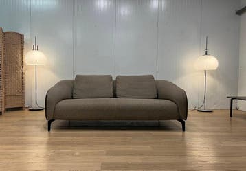 Absolute Nieuwstaat - Leolux Elias Taupe 3 Zits Bank, Huis en Inrichting, 150 tot 200 cm, Driepersoons, 75 tot 100 cm, Ophalen of Verzenden