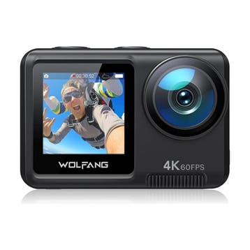 WOLFGANG Dual Color actiecamera 4K 60fps 24MP GA420 wifi..., Verzenden, Nieuw