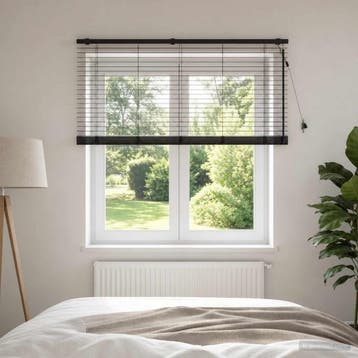 vidaXL Jaloezie Donkerbruin 150 x 160 cm 35 mm Massief, Verzenden, Nieuw, Bruin