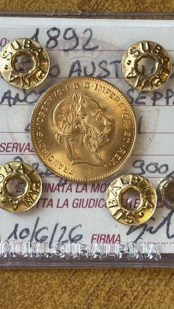 Oostenrijk. Franz Joseph I. 4 Florins/10 Francs 1892 /