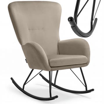 Schommelstoel Swing met stalen glijders en dikke bekleding, Huis en Inrichting, Stoelen, Verzenden, Nieuw