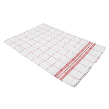 GGM Gastro | (12 stuks) Glazendoek/poleerdoek - halflinnen -, Verzenden, Nieuw, Rood