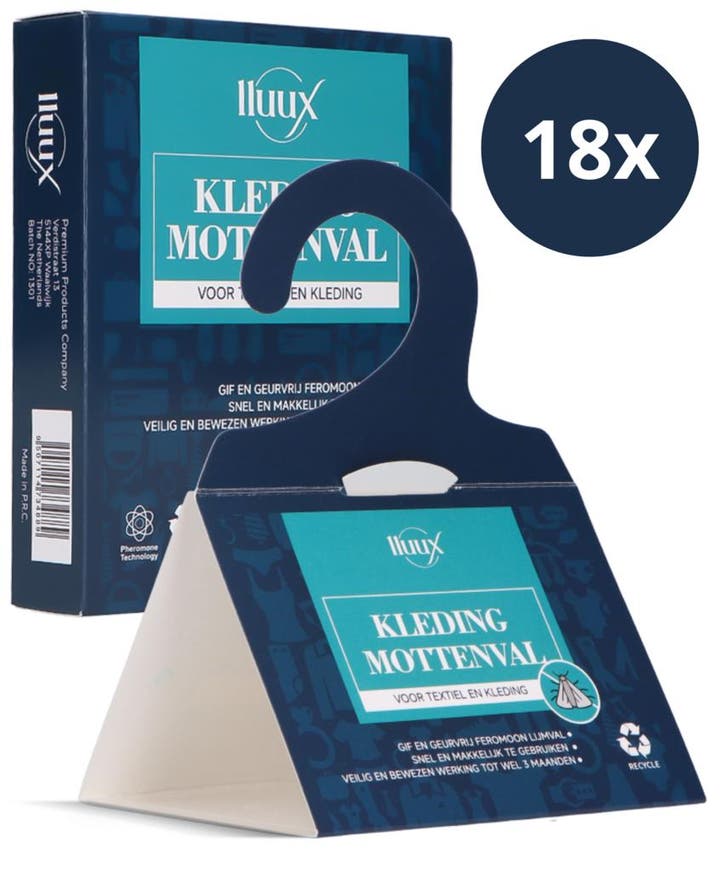 lluux Kleding Mottenval 18 stuks - Motten bestrijden, Tuin en Terras, Bestrijdingsmiddelen, Verzenden