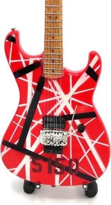 Miniatuur replica Self Build 5150 gitaar - Eddie van Halen, Ophalen of Verzenden, Nieuw, Pop, Beeldje of Miniatuur