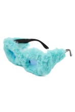 Cat Eye Bont Zonnebril Blauw Montuur Kunststof Blauwe Glazen, Ophalen of Verzenden, Nieuw, Feestartikel, Carnaval