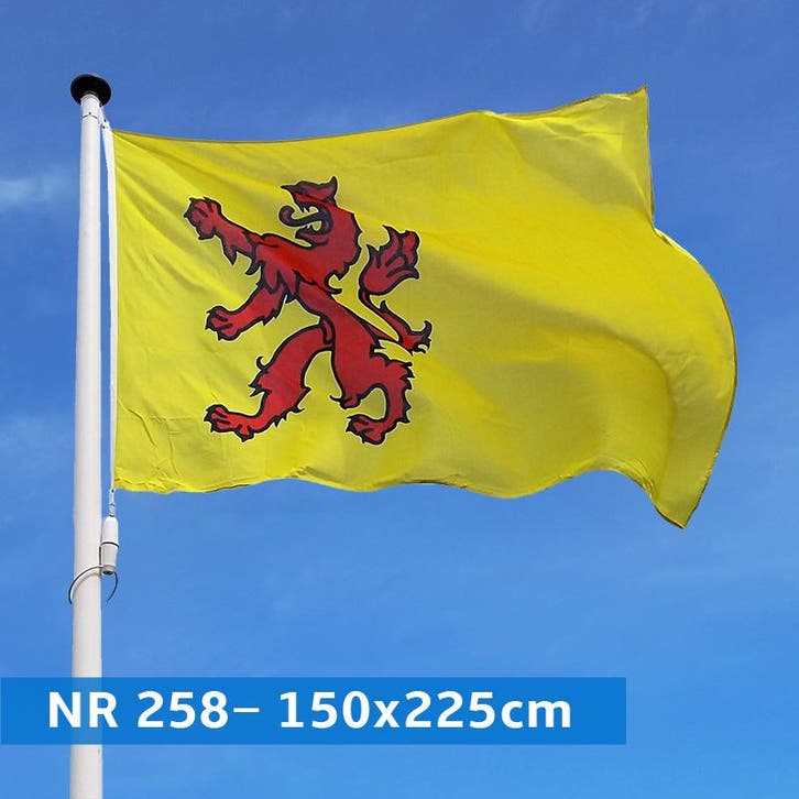 NR 258: Vlag Zuid-Holland 150x225cm premium, Diversen, Vlaggen en Wimpels, Nieuw