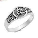 Zilveren keltische tribal ring, Verzenden, Nieuw, Zilver