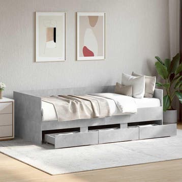vidaXL Slaapbank met lades zonder matras 90x190 cm, 90 cm, Eenpersoons, Verzenden, Nieuw