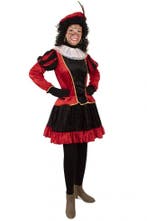 Pieten Jurk Pieternella Rood-Zwart - S, Verzenden, Nieuw