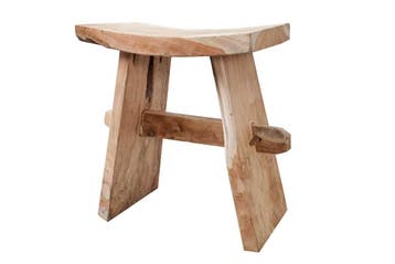 Massieve kruk ZEN 40cm teakhouten bijzettafel - 18672, Huis en Inrichting, Banken | Voetenbanken en Poefen, Ophalen of Verzenden
