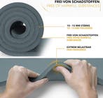 Yogamat - Fitness mat - Sportmat - Yoga mat extra dik - Grij, Sport en Fitness, Yoga en Pilates, Verzenden, Zo goed als nieuw