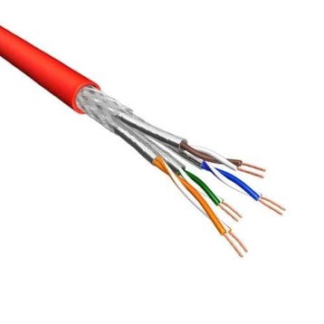 Cat.6A S/FTP Kabel Soepel AWG26 LSZH Rood 500m 100% koper, Ophalen of Verzenden, Nieuw