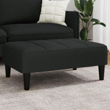 vidaXL Voetenbank 77x55x31 cm fluweel zwart, Verzenden, Nieuw