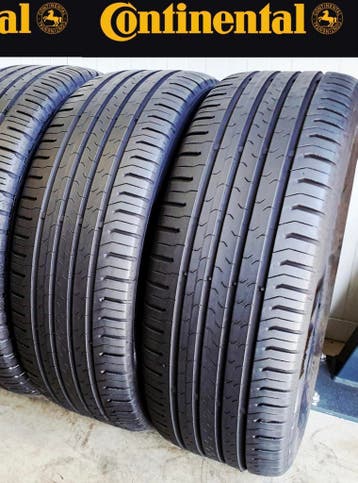 2x 215 60 R17 CONTINENTAL 6 a 6.5mm €70 P.S GEMONTEERD EN AL, Ophalen, 17 inch, Band(en), Terreinwagen
