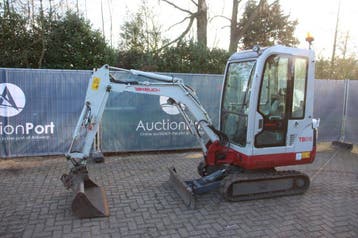 Veiling: Minigraver Takeuchi TB016 Diesel 10.3kw 2011, Ophalen, Graafmachine