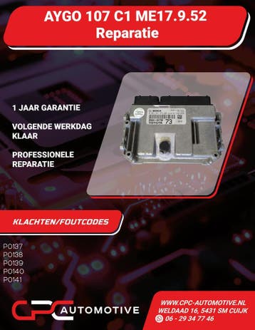 AYGO 107 C1 P0138 P0139 P0140 P0141 REPARATIE ME17.9.52, Auto-onderdelen, Ophalen of Verzenden, Gereviseerd, Peugeot