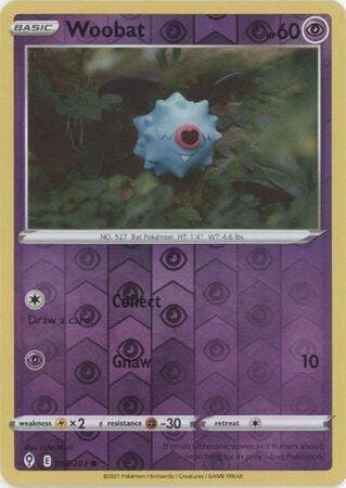 woobat 068/203 reverse holo evolving skies, Hobby en Vrije tijd, Verzamelkaartspellen | Pokémon, Ophalen of Verzenden, Nieuw, Losse kaart