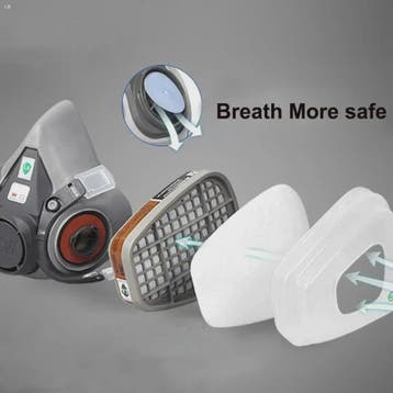 3M 6200 Herbruikbaar Halfmasker Gasmasker voor Verf, Chemica, Verzenden, Nieuw