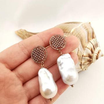 Parel - Argento 925 - Oorbellen - perle edison