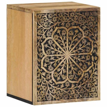 vidaXL Badkamerwandkast 38x33x48 cm massief mangohout, Verzenden, Nieuw