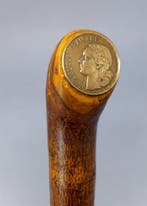 Wandelstok - Franse munt Top • Republiek Frankrijk - Hout -