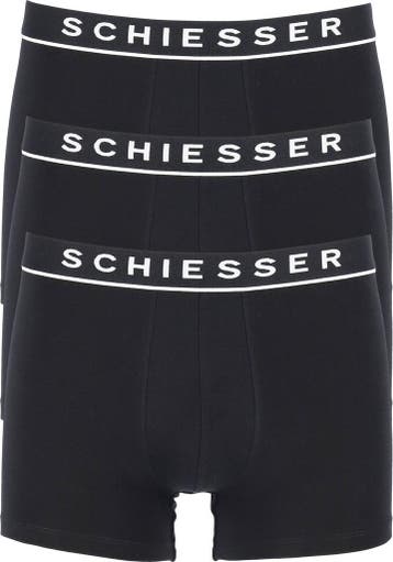 Schiesser Maat M 95/5 Organic Heren Shorts - Zwart - 3 pack, Verzenden