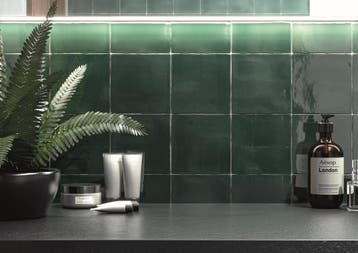 Wandtegel Arcadia Sartoria Olive Groen Handvorm Glans 13x13, Doe-het-zelf en Verbouw, Tegels, Nieuw, Minder dan 20 cm, 10 m² of meer