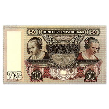 50 Gulden Oestereetster 1941 ZFr, Postzegels en Munten, Verzenden