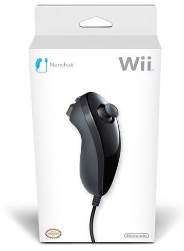 Nunchuk Zwart - Nintendo - Compleet in Doosje Wii, Ophalen of Verzenden, Zo goed als nieuw