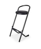 Stapelbare barkruk Utrecht grijs hamerslag frame met zwar..., Verzenden, Nieuw in verpakking