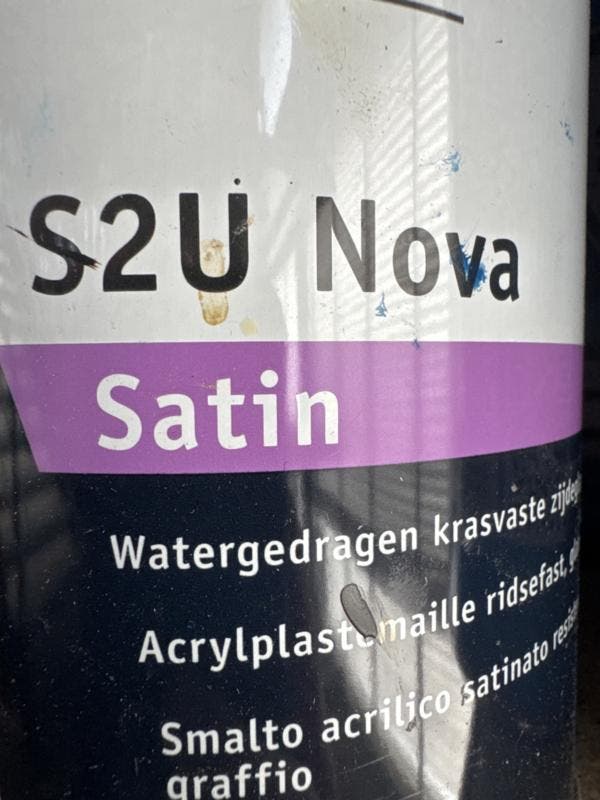 Sigma S2U Nova Satin - RAL 7021 - 1 liter (LAKVERF), Doe-het-zelf en Verbouw, Verf, Beits en Lak, Lak, Overige kleuren, Nieuw