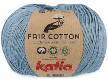 Katia Fair Cotton - 41 grijsblauw - Biologisch Katoengaren, Ophalen of Verzenden, Nieuw