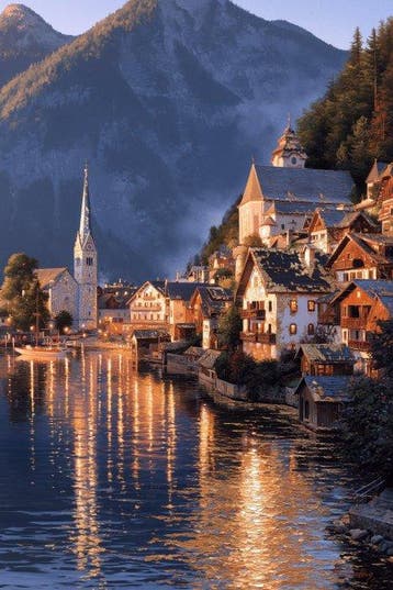 Iconica - Alpine Town - unique 1/1 XXL (150 x 100 cm)